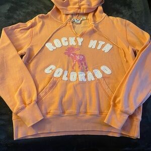Orange Rocky Mountain Colorado Hoodie